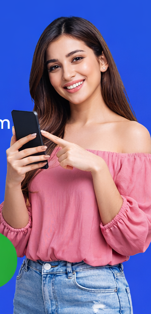 Girl using smartphone